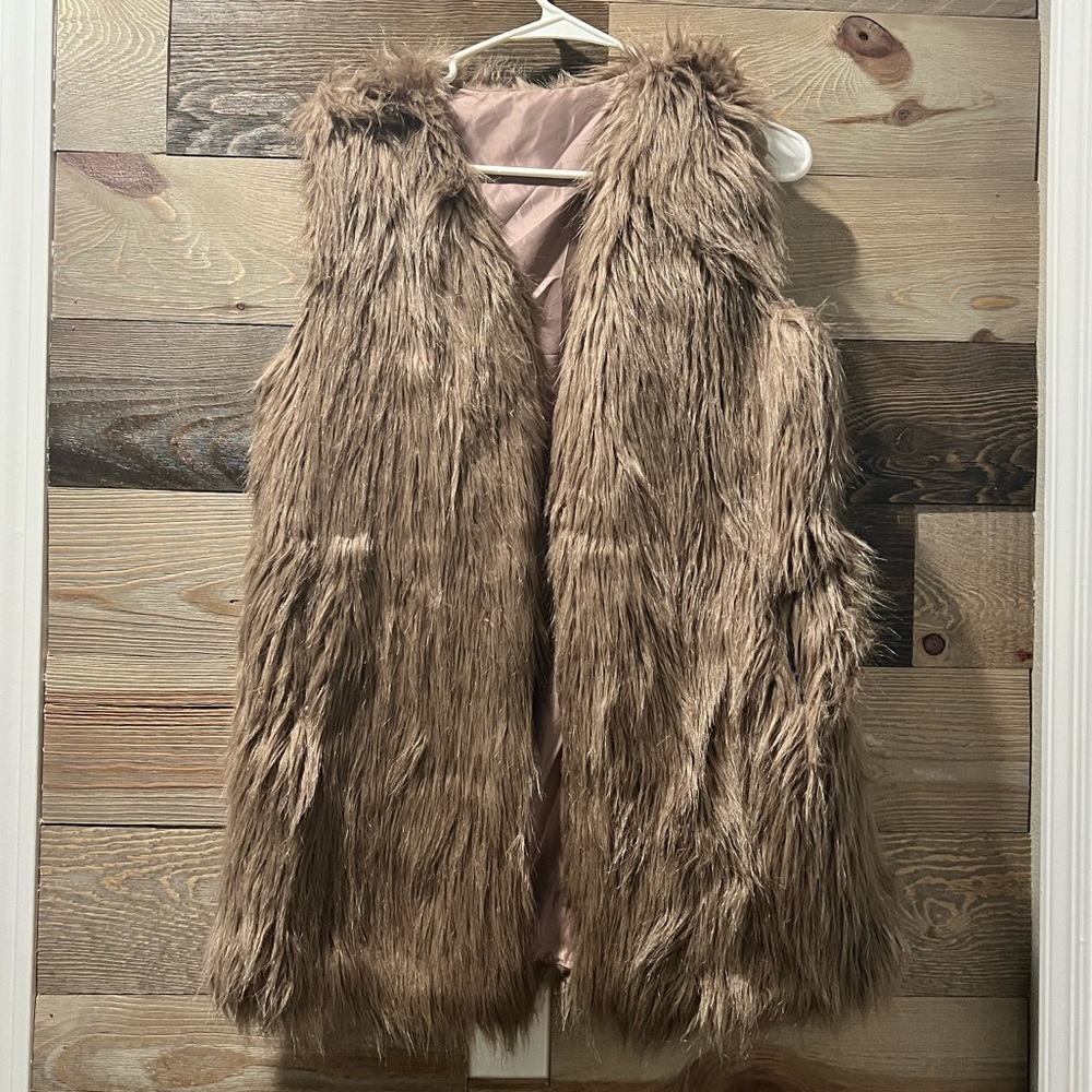 Faux fur vest